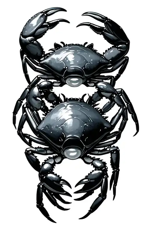 Group Of Crabs Holding Pearl