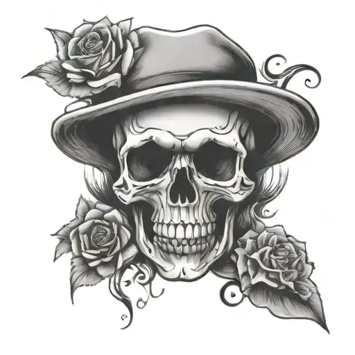 Little Skull And Middle Finger