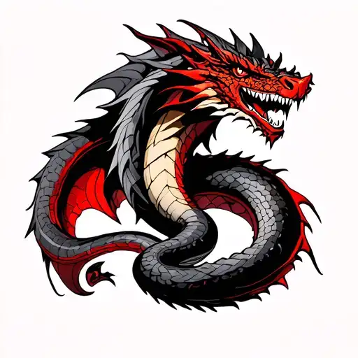 Smaug Ouroboro Red Snake