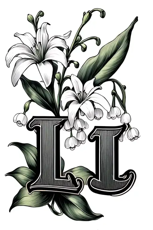 Lily Of The Valley With Letters L N I