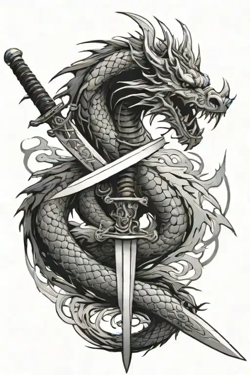 Dragon And Samurai Swords