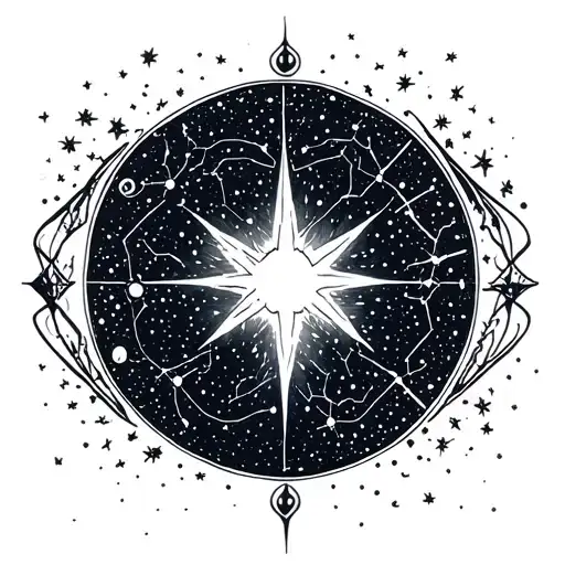 Aries Star Constellation Fine Line