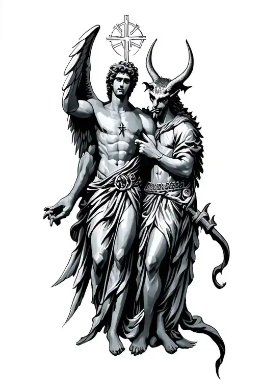 Saint Michael And Demon Holding