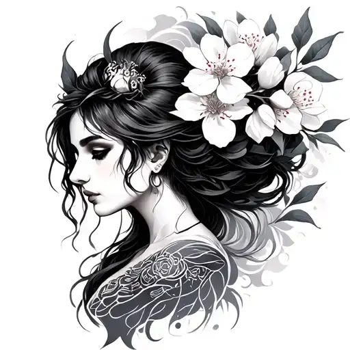 Sagittarius Woman Cherry Blossom