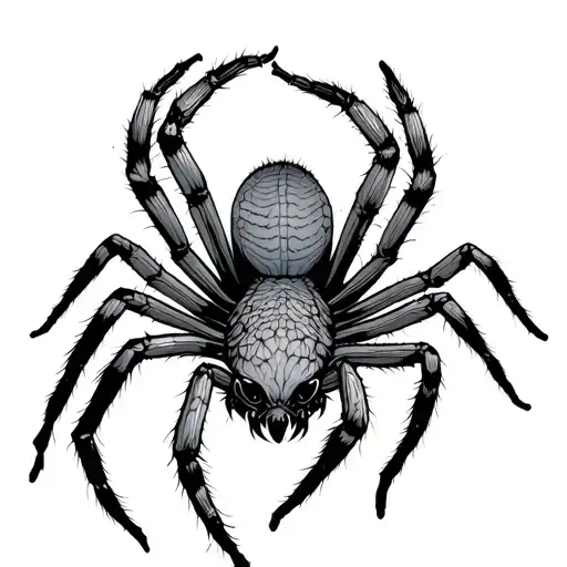 A Spider Climbing On A Chest Piece
