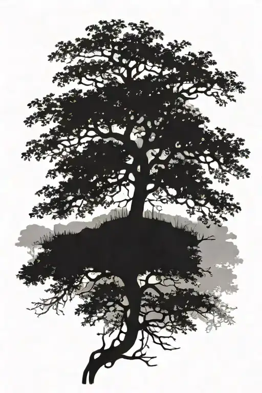 Walnut Tree Silhouette
