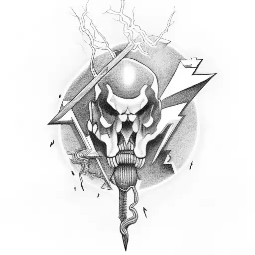 Atlas Walking In Lightning Storm