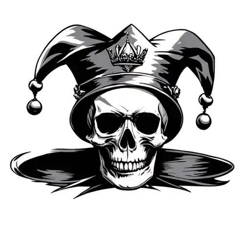 Crown Skull And Jester Hat