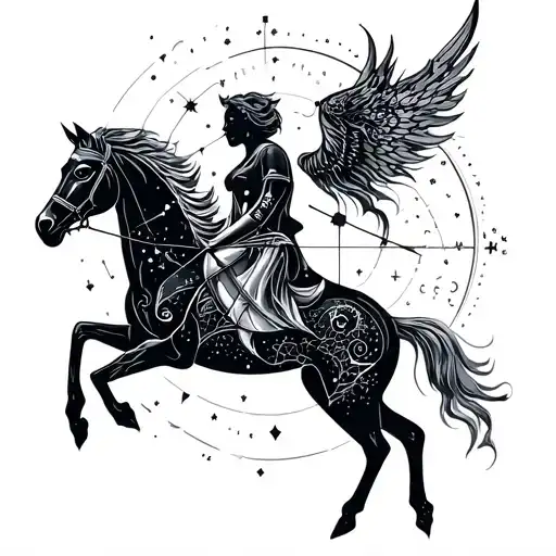 Piesces And Sagittarius Constellation