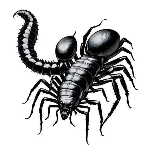 Centipede And Spider Fighting Each Other