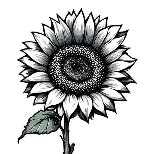 Sunflower With Stem Spelling Alejandro