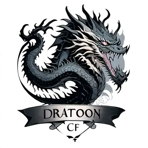 Dragon With Cf Name Written Underneath