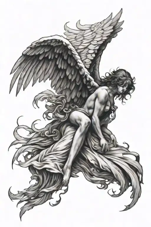 Fallen Angel With Wings