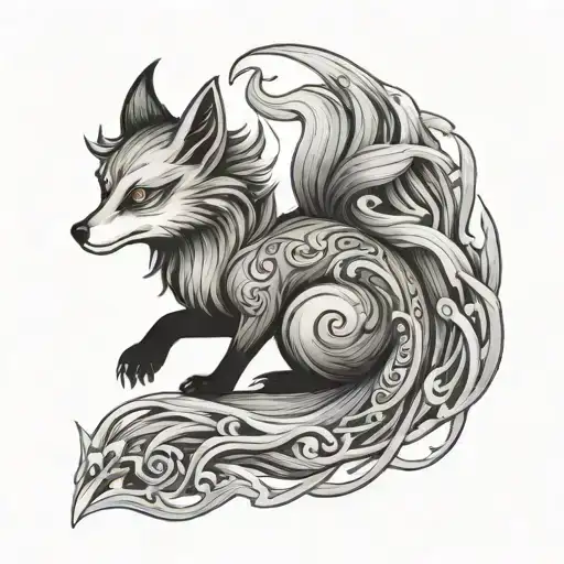 Nine Tails Fox Curled