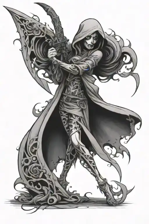 Feminine Grimm Reaper Full Body