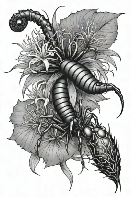 Centipede And Spider Lily