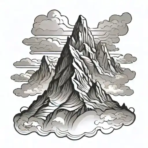 Mountain Peak Surrounded