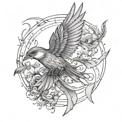 Bird Spread Out Winds