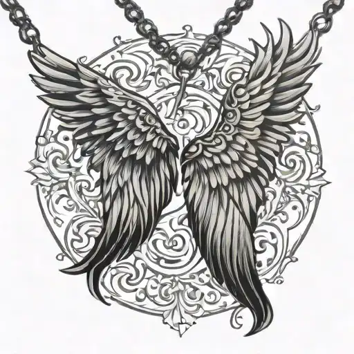 Rosarie Necklace Angel Wings