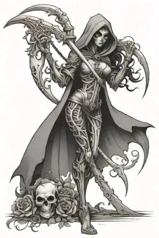 Feminine Grimm Reaper Full Body