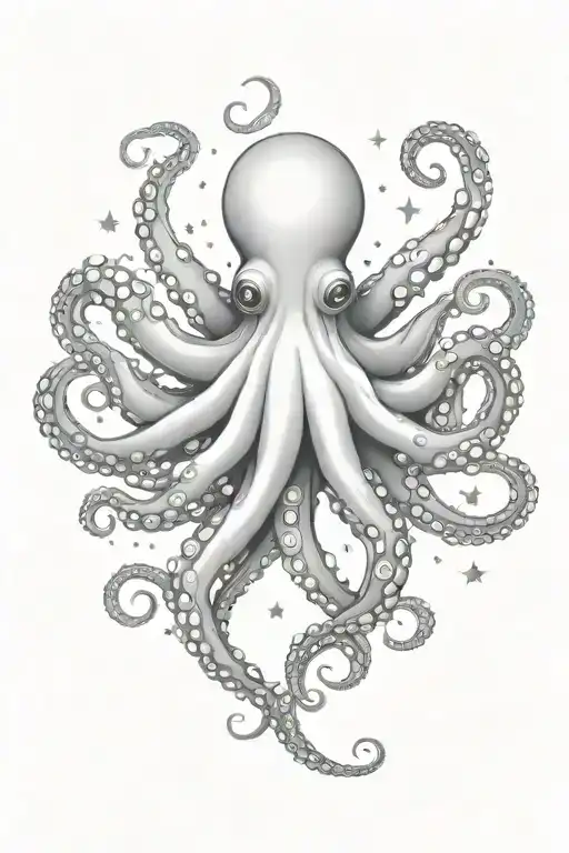 Octopus With Stars Forming The Shape
