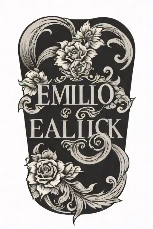Tattoo Of My Sons Name Emilio