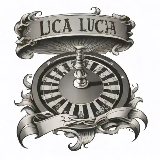 Half Roulette Wheel To Symbolize Chance With The Word Luca