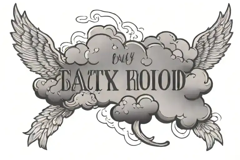 Text With Cloud Background