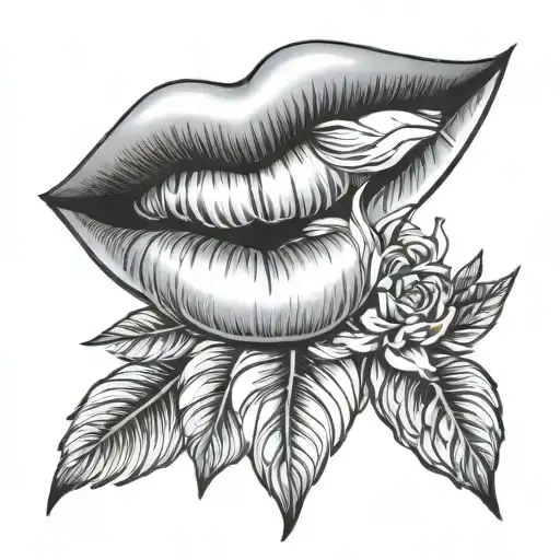 Black And White Lips