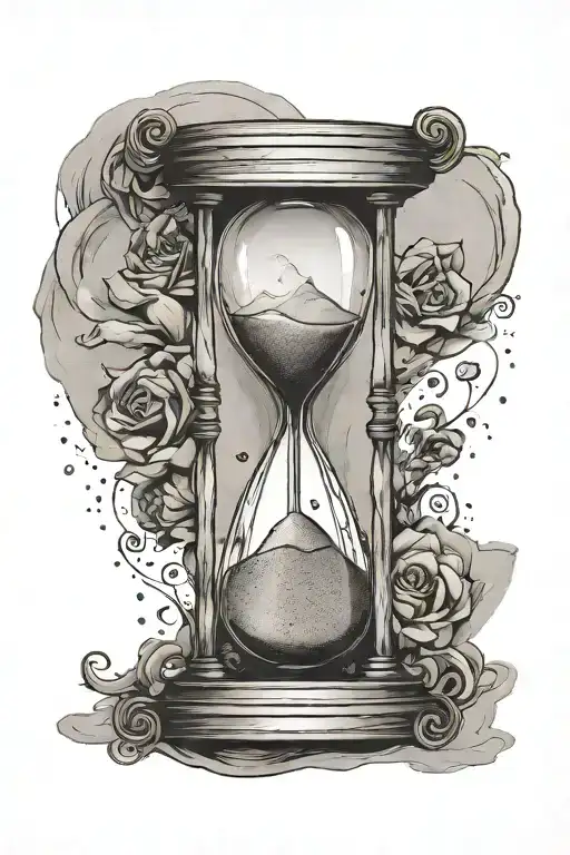 Minimalist Hourglass With Sandstorm