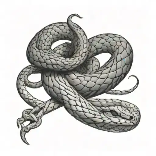 Snake With A Cross On Its Ankle