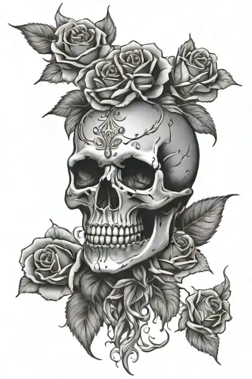 Skull And Roses