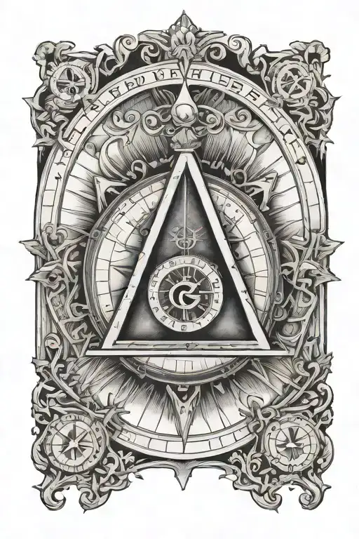 Square And Compass With The 7 Hermetic Principles And The Golden Ratio Incorporated