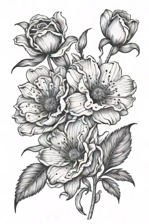 Rose Cosmos Daisy Poppy Gladiolus