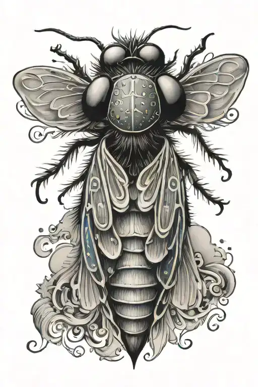 Buter Fly With Color Pints And Ornaments Aroud