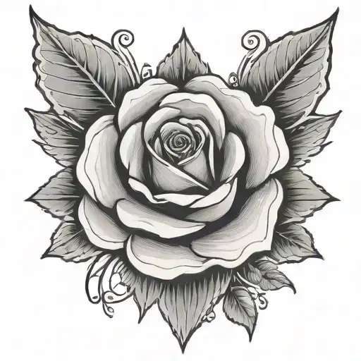 Cross Going Through The Middle Of A Rose