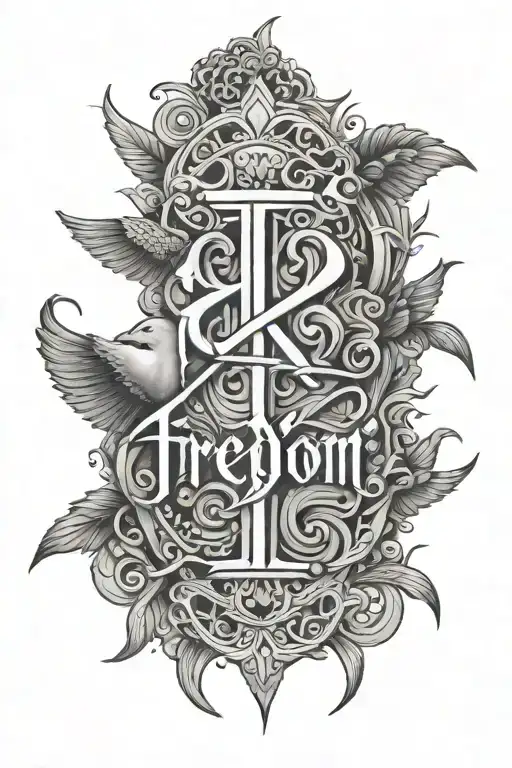 The Word Freedom With Something Thai