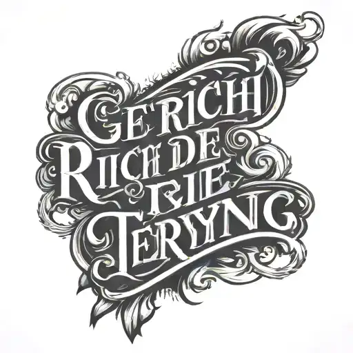 Get Rich Or Die Trying Lettering