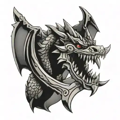 Old School Runescape Dragon Axe Inspired