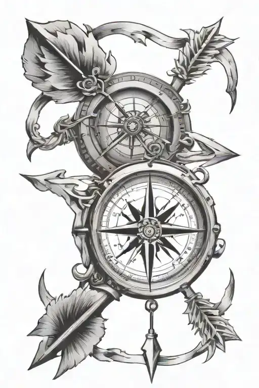 Compass With Arrow Through It