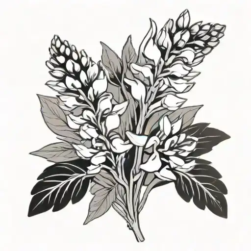 Lupine Flower With Background With 2024 And 2025 On The Side