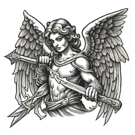 Angel Holding A Sword