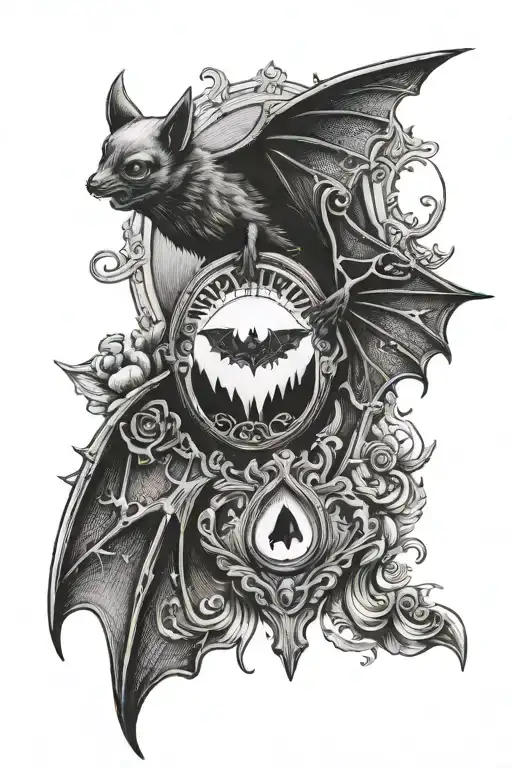 Bat With Ouija Planchette