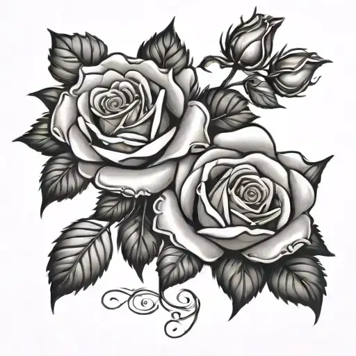 My Kids Names With A Roses Growing