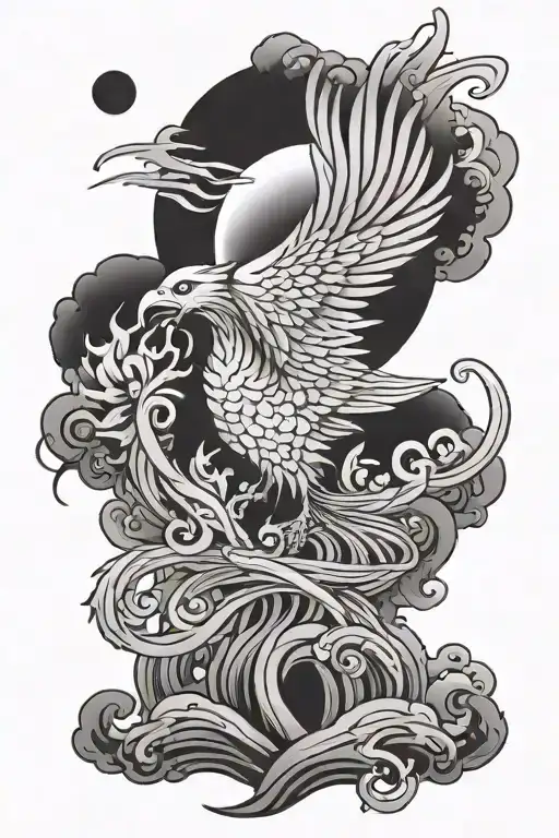 Phoenix Tatto Rising Sun