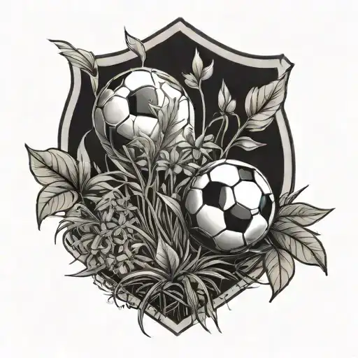 A Family Of Plants Growing On A Soccer Field