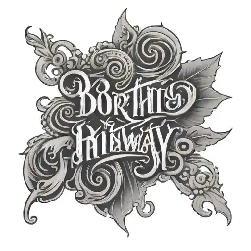 The Word'borththisway'on A Black Background