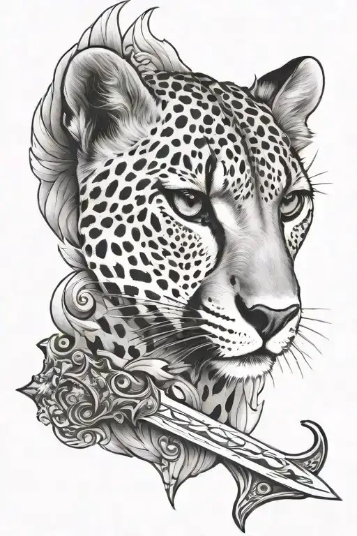 Cheetah Morphing Into A Dagger
