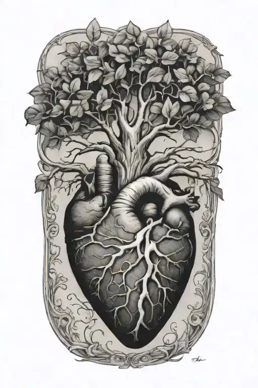 Tree Growing Out Of Human Heart