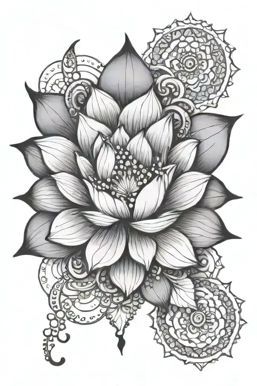 Lotus Flower Mandala Design Inspired